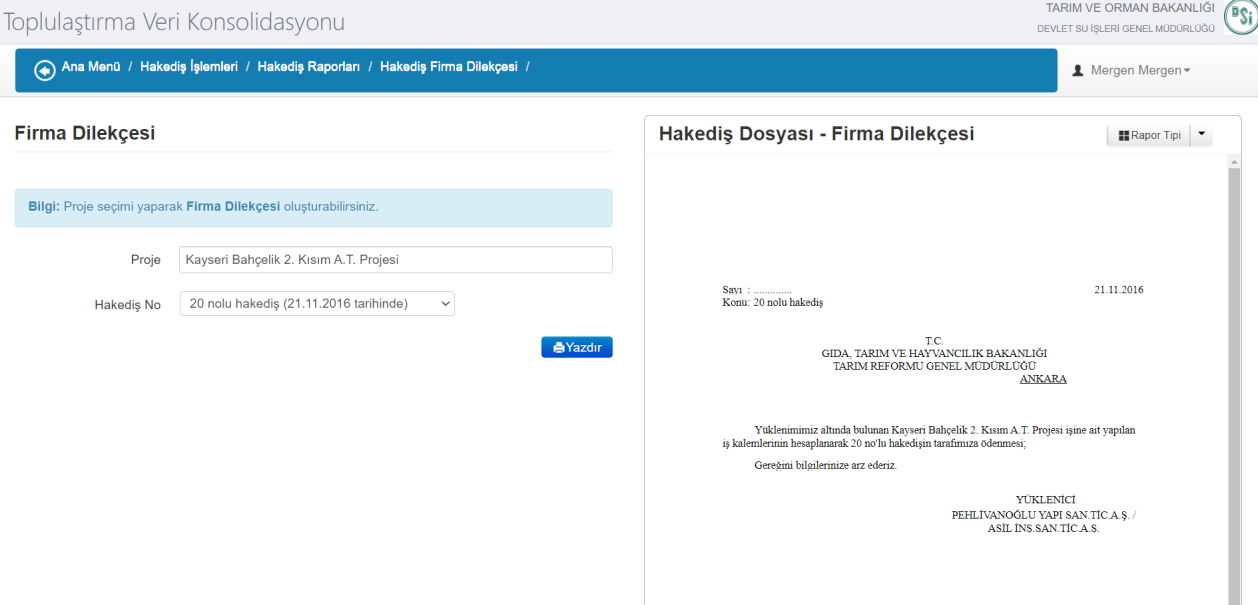 Firma Dilekçesi
